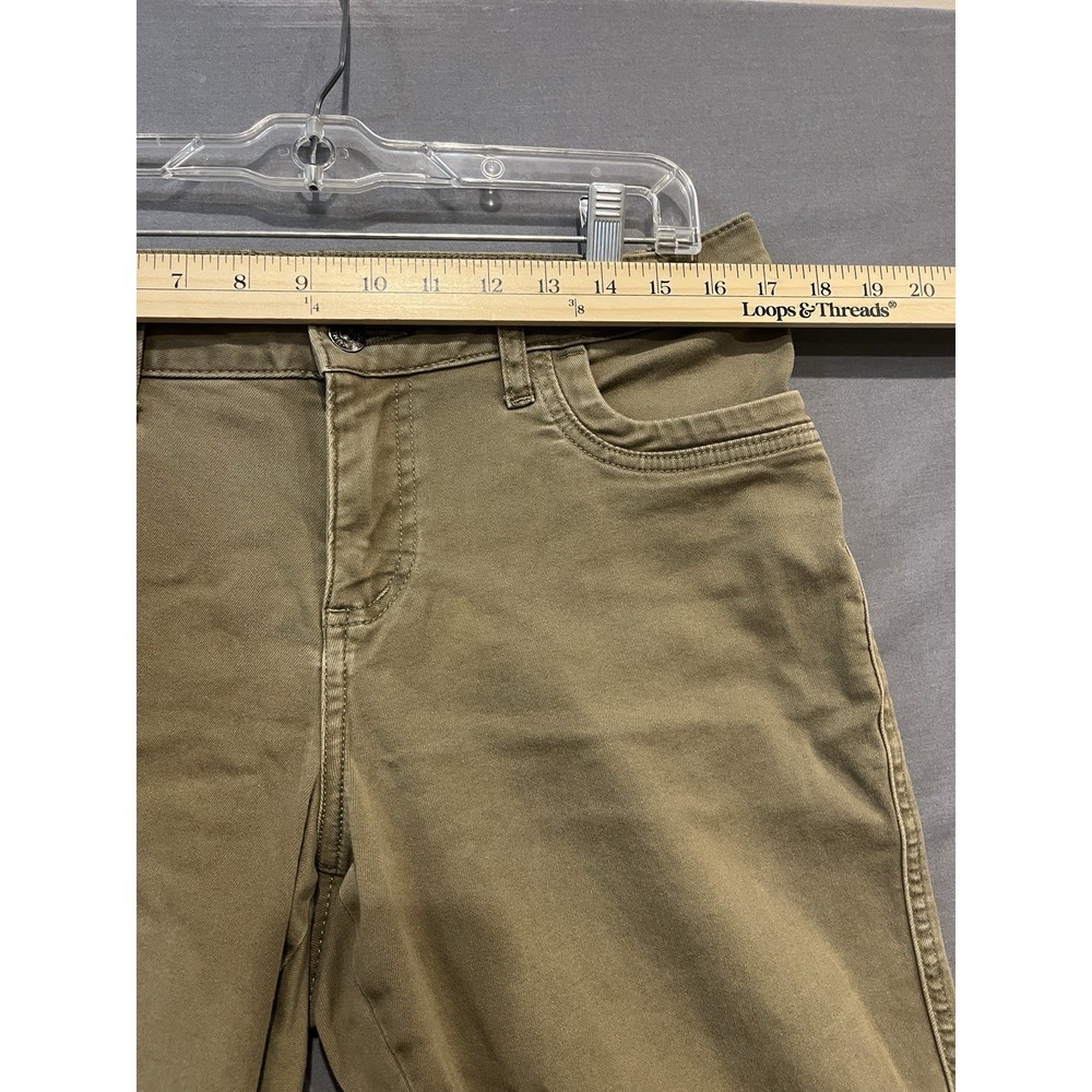 KHUL Chino Pants Womens 12 REG Green Hiking Outdoors Camping 34 x 30 Mid Rise - Picture 6 of 12